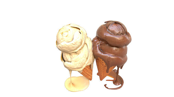 Ice Cream realistic Scanned Low-poly 3D model 7