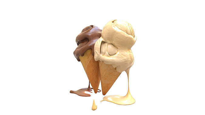 Ice Cream realistic Scanned Low-poly 3D model 4