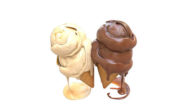 Ice Cream realistic Scanned Low-poly 3D model 6