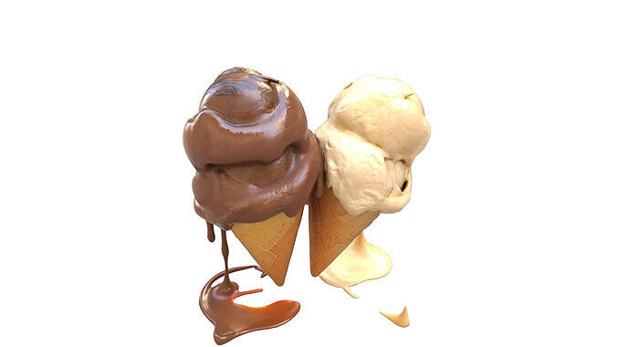 Ice Cream realistic Scanned Low-poly 3D model 5