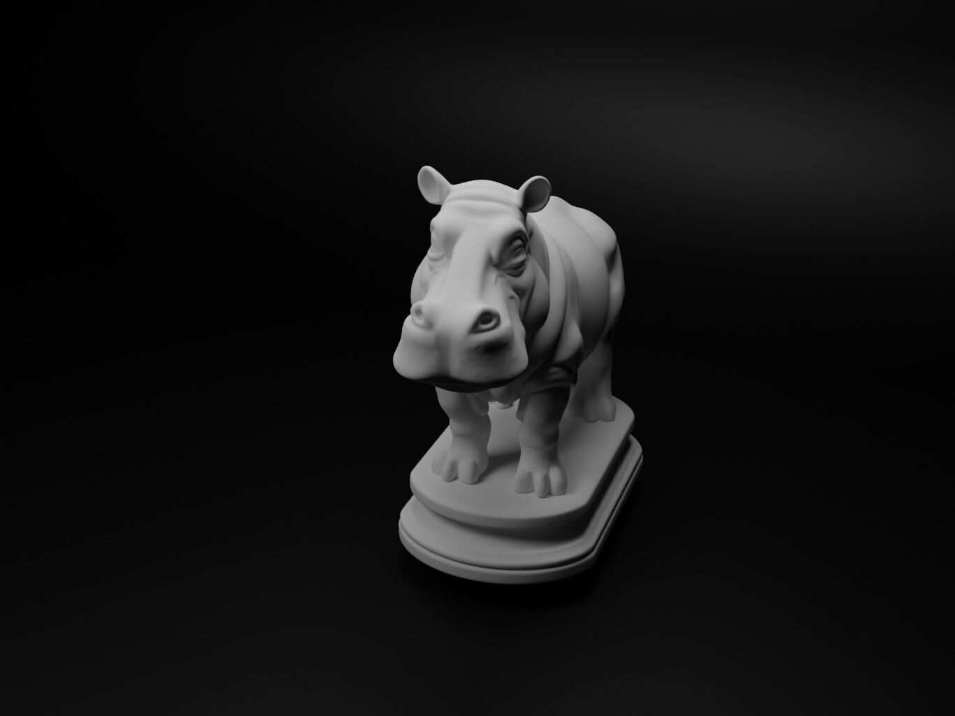 hippopotamus Animal Chess 3D print model_1