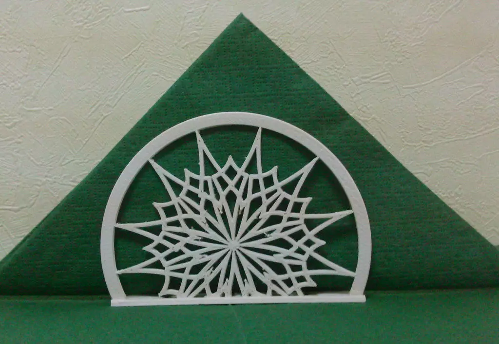 Stand for napkins Snowflake Free 3D print model