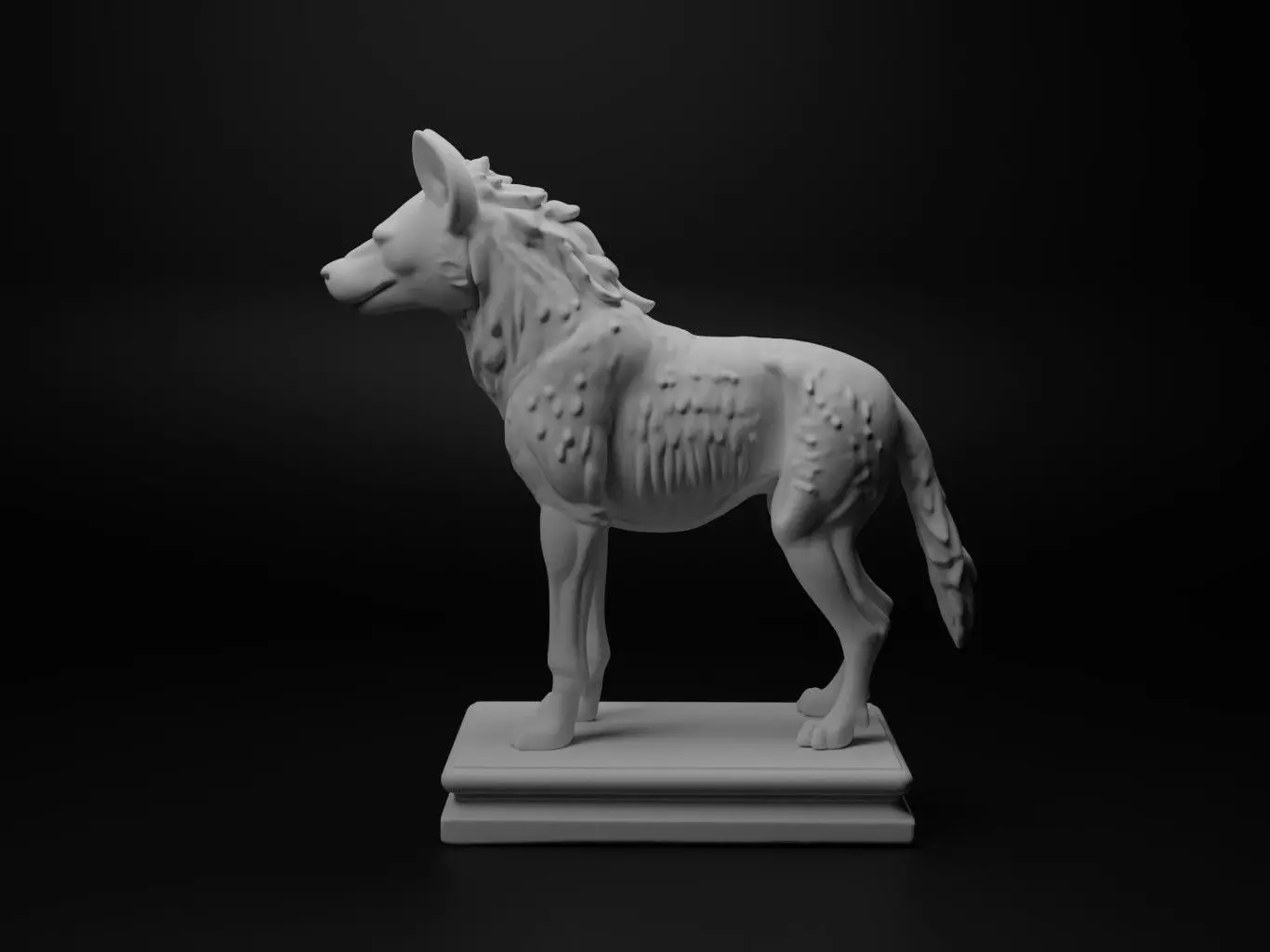 hyena Animal Chess 3D print model_0