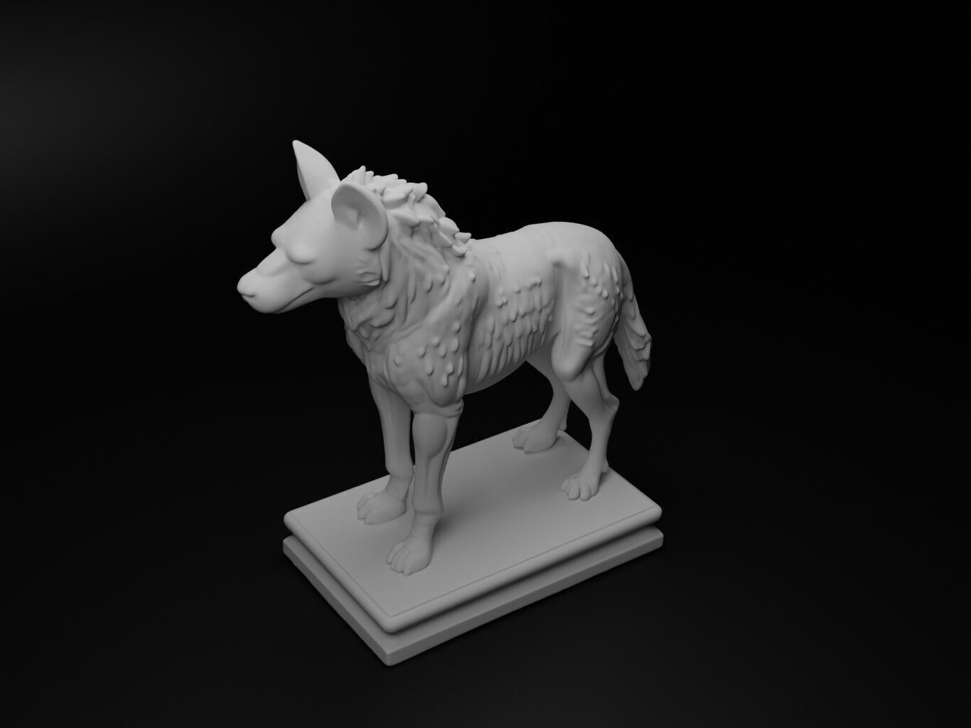 hyena Animal Chess 3D print model_2