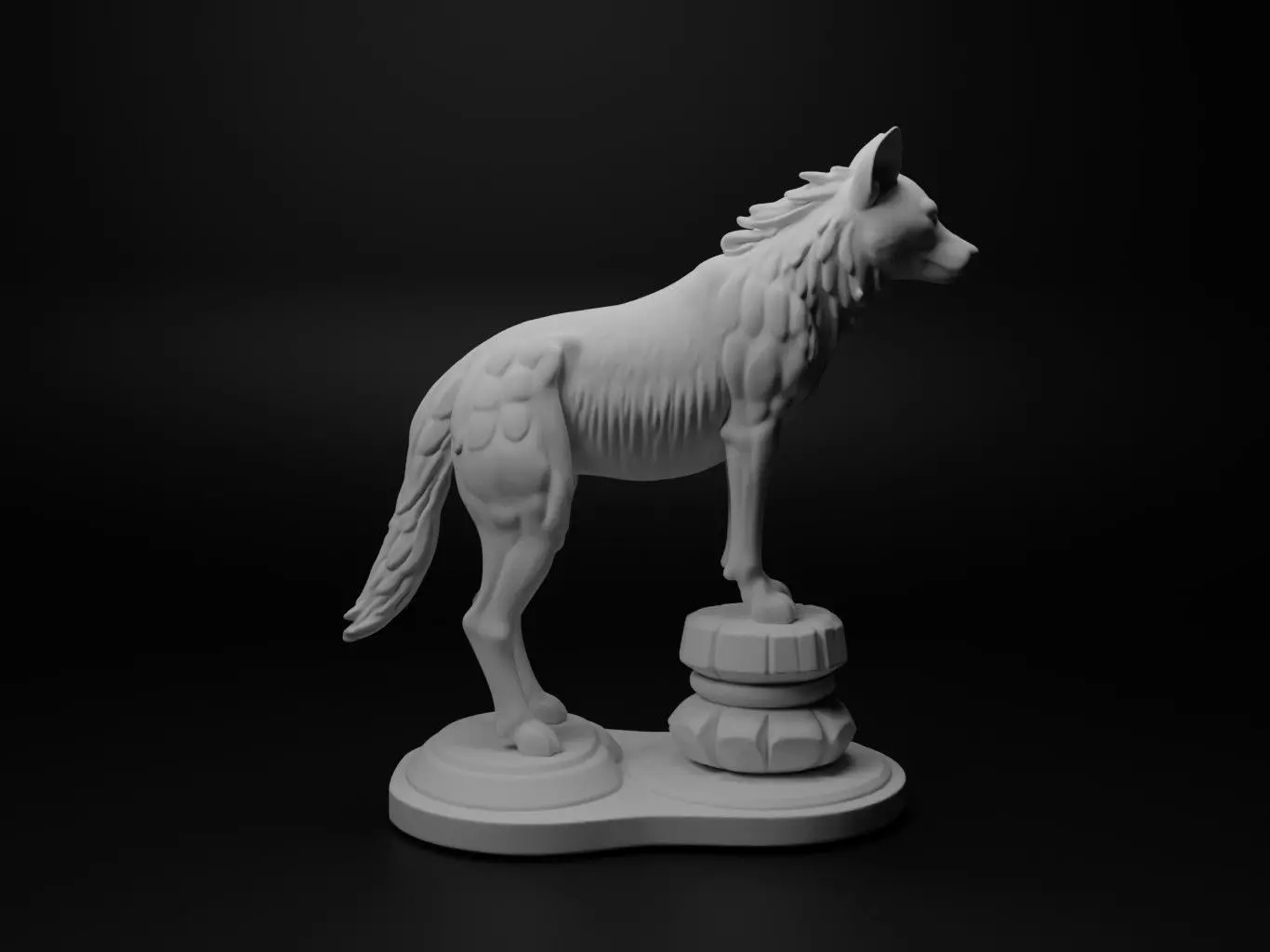 hyena Animal Chess 3D print model_0