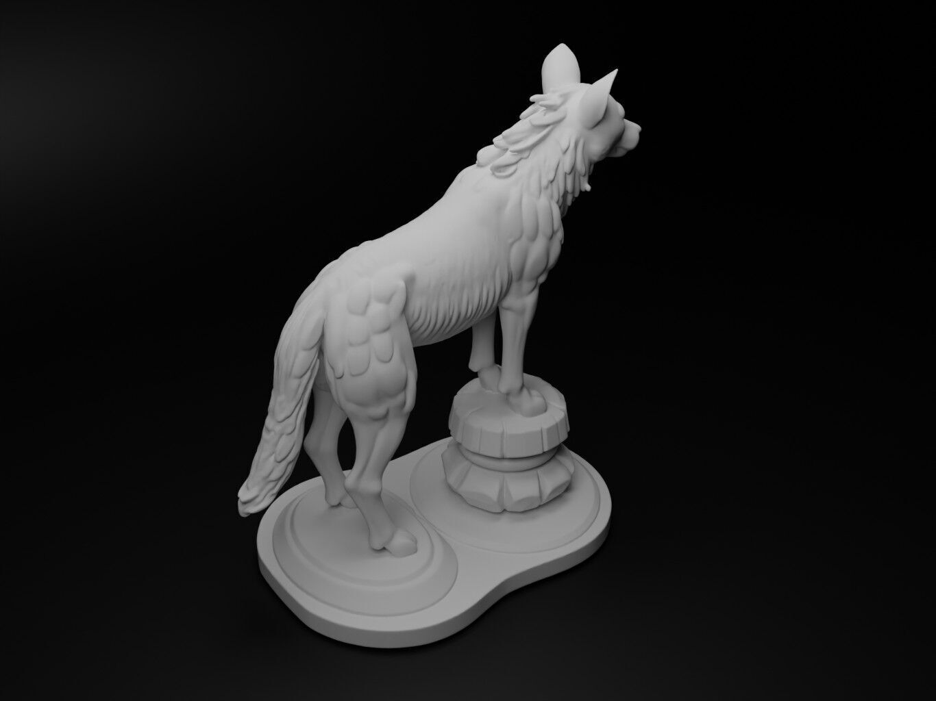 hyena Animal Chess 3D print model_2