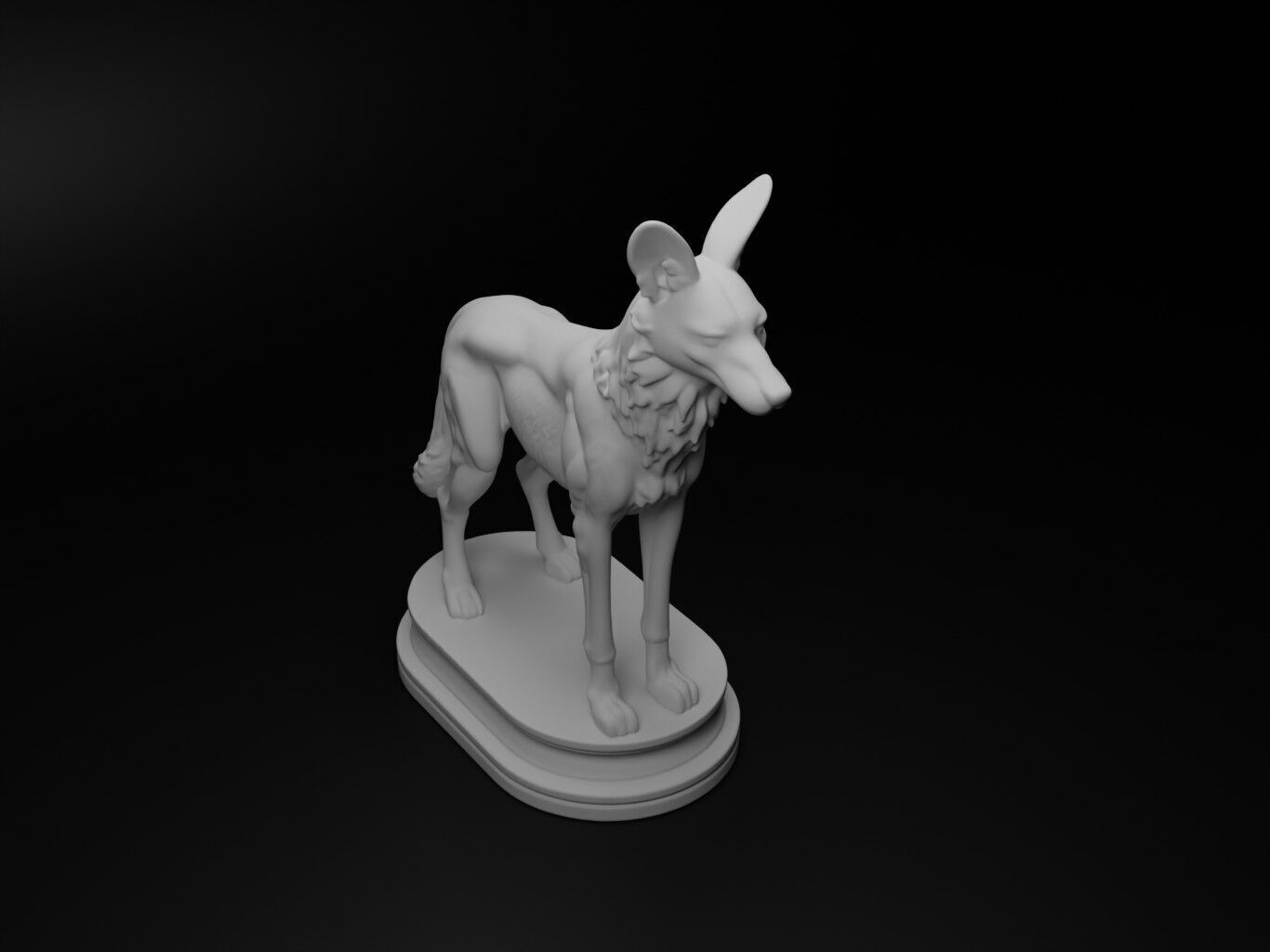 jackal Animal Chess 3D print model_2