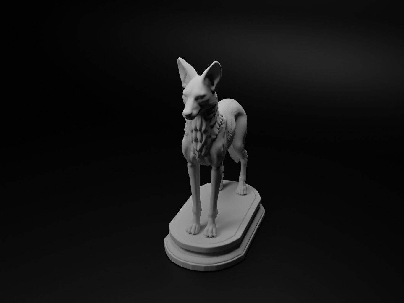 jackal Animal Chess 3D print model_1