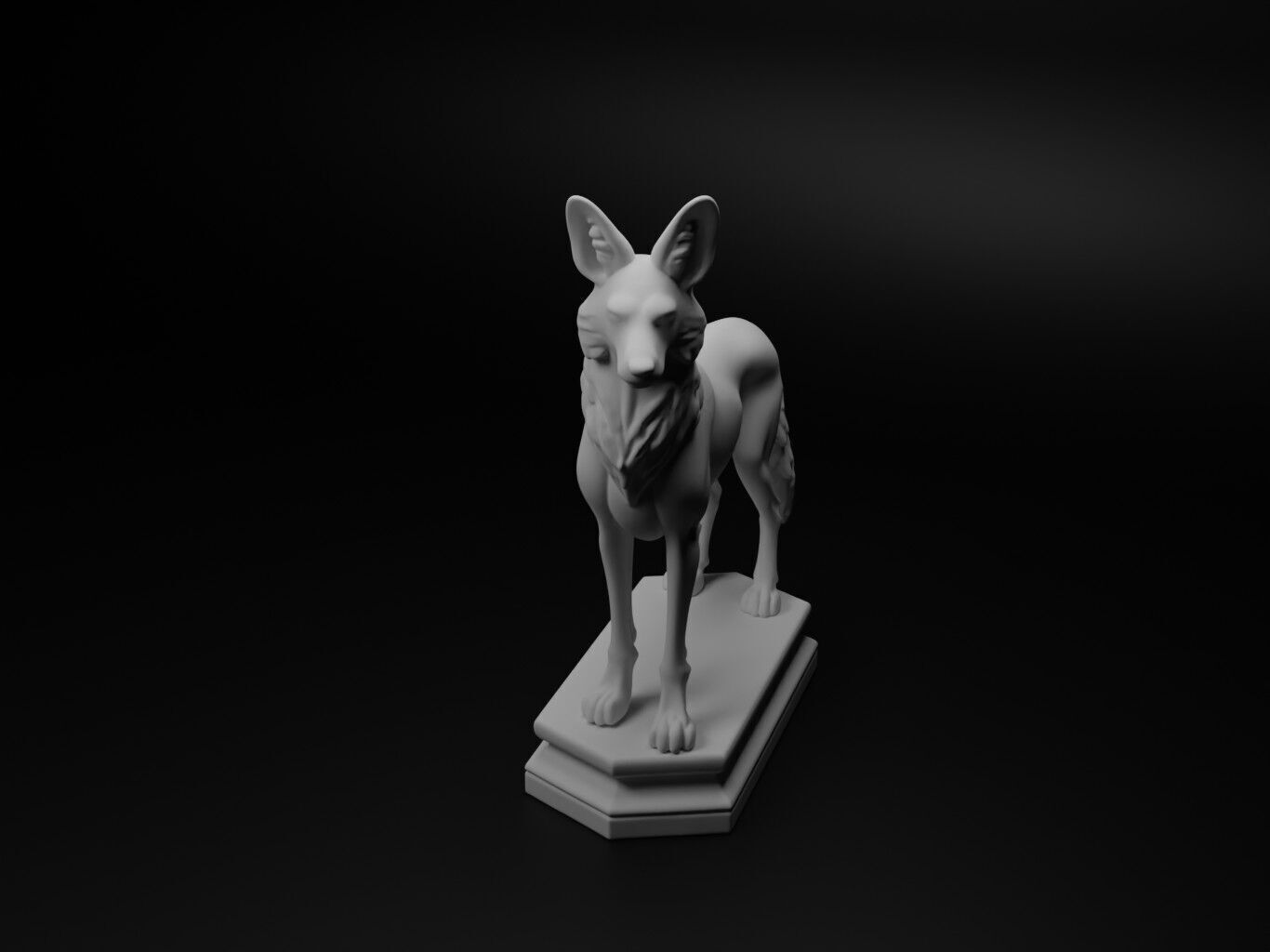 jackal Animal Chess 3D print model_1