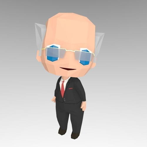 Man in suit Free low-poly 3D model