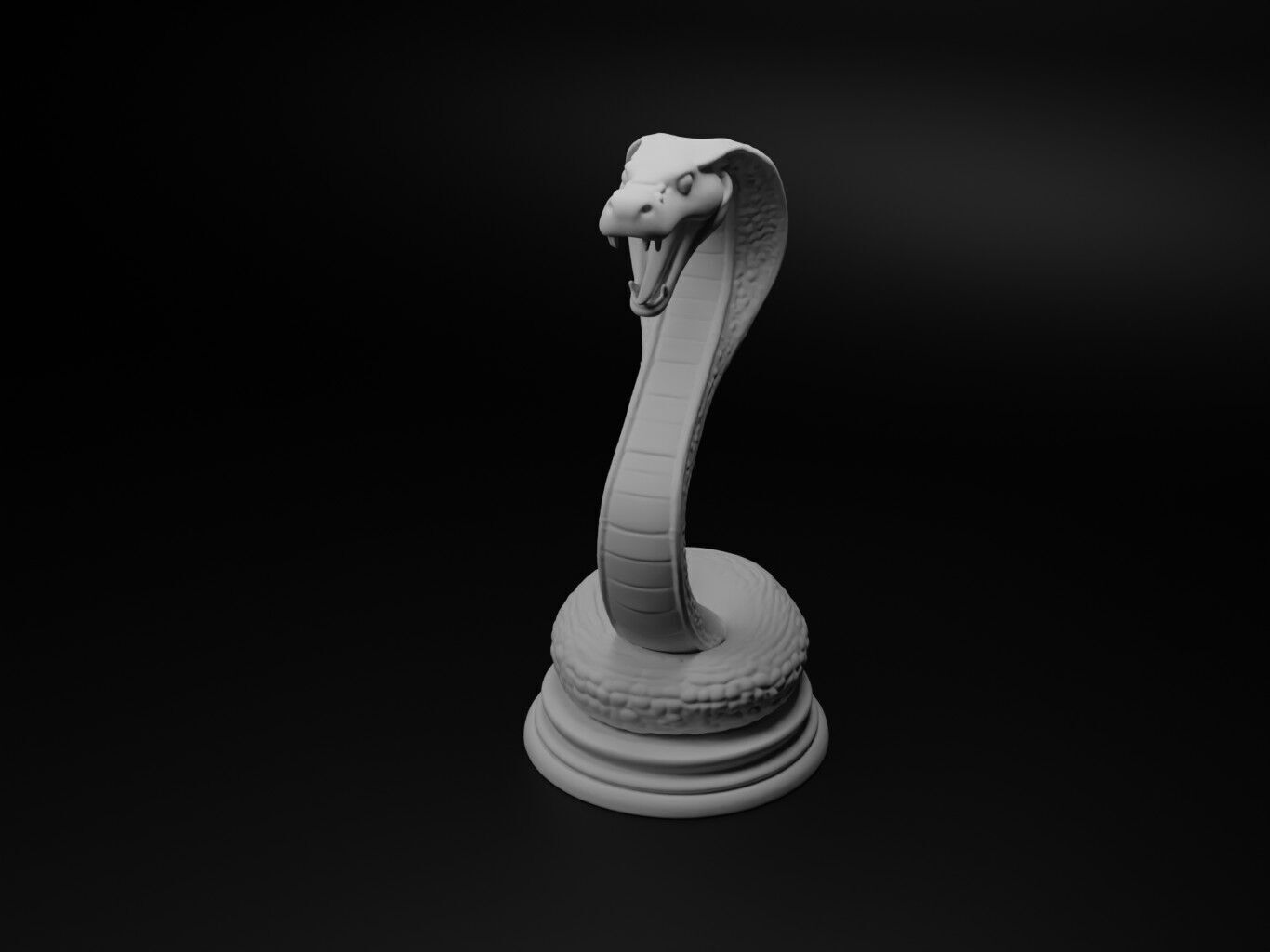 king cobra Animal Chess 3D print model_1
