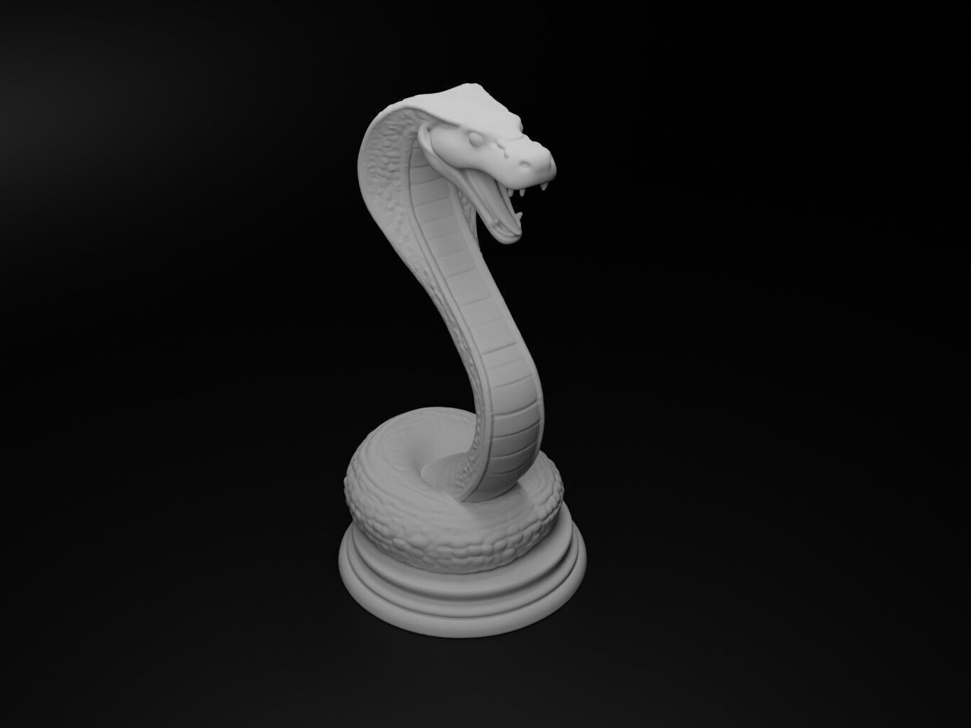 king cobra Animal Chess 3D print model_2