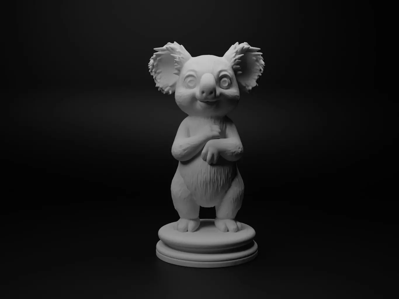 koala Animal Chess 3D print model_0