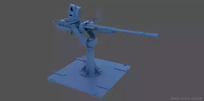 Japanese Type96 25mm AT-AA - Commercial license - 1-4 scale 3D print model