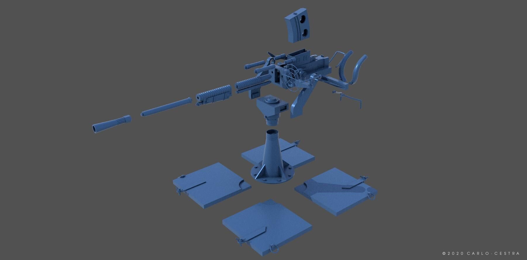 Japanese Type96 25mm AT-AA - Commercial license - 1-4 scale 3D print model_3