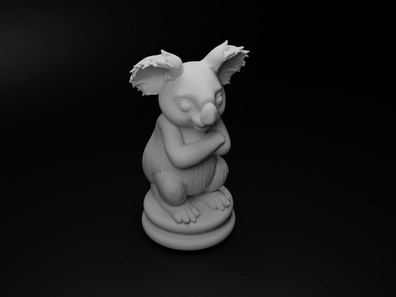 koala Animal Chess 3D print model_2