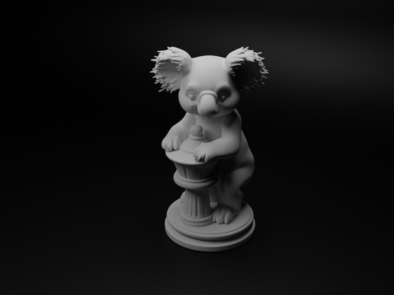 koala Animal Chess 3D print model_1