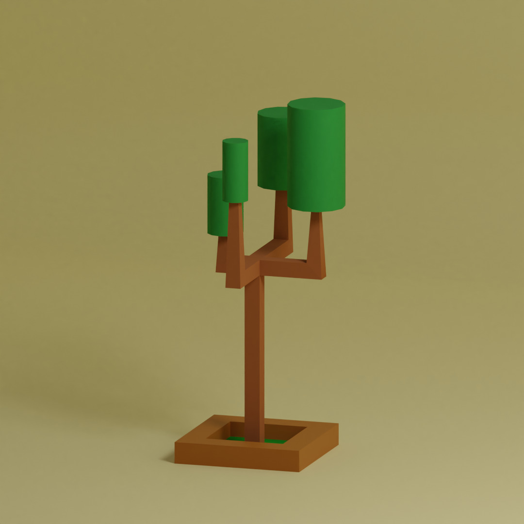 Low Poly Trees Collection - 25 trees pack 5 Low-poly 3D model_26