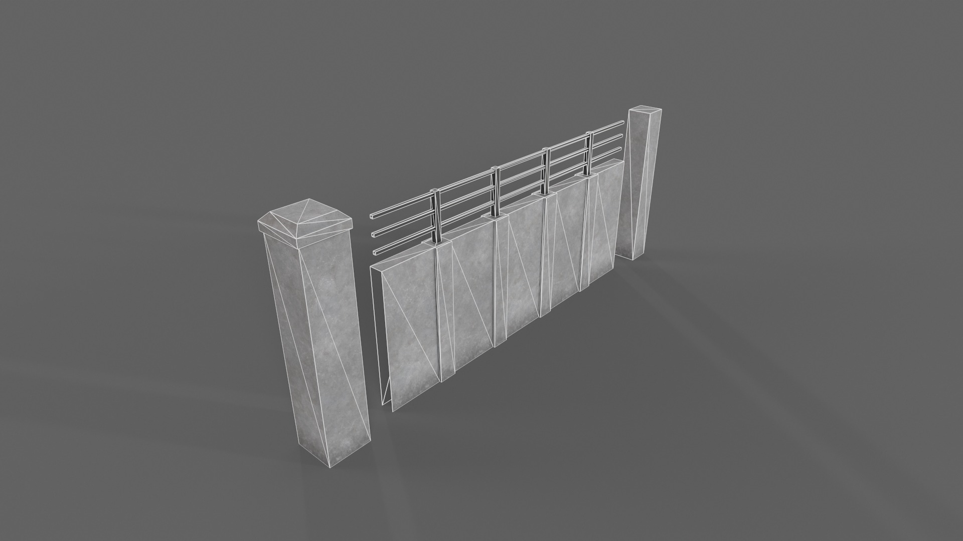 PBR Concrete Wall 3D Model Collection_59