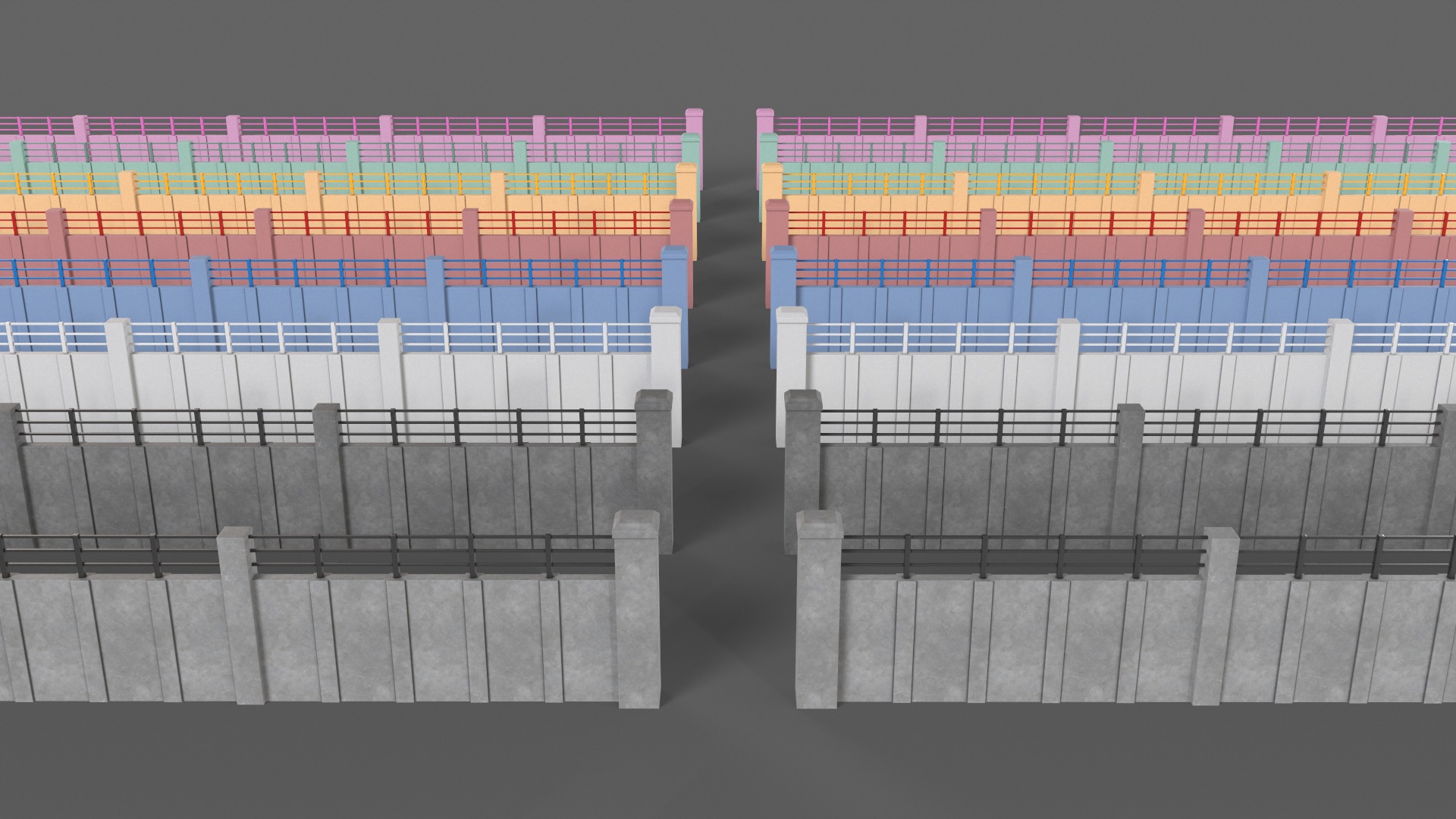 PBR Concrete Wall 3D Model Collection_40