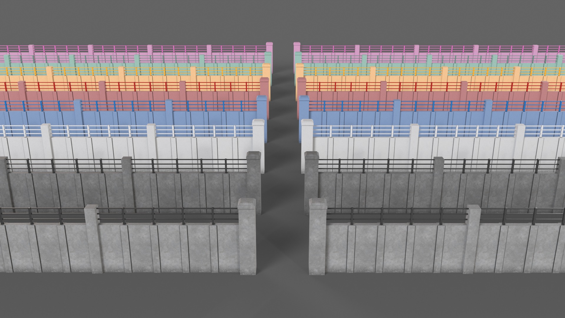 PBR Concrete Wall 3D Model Collection_41