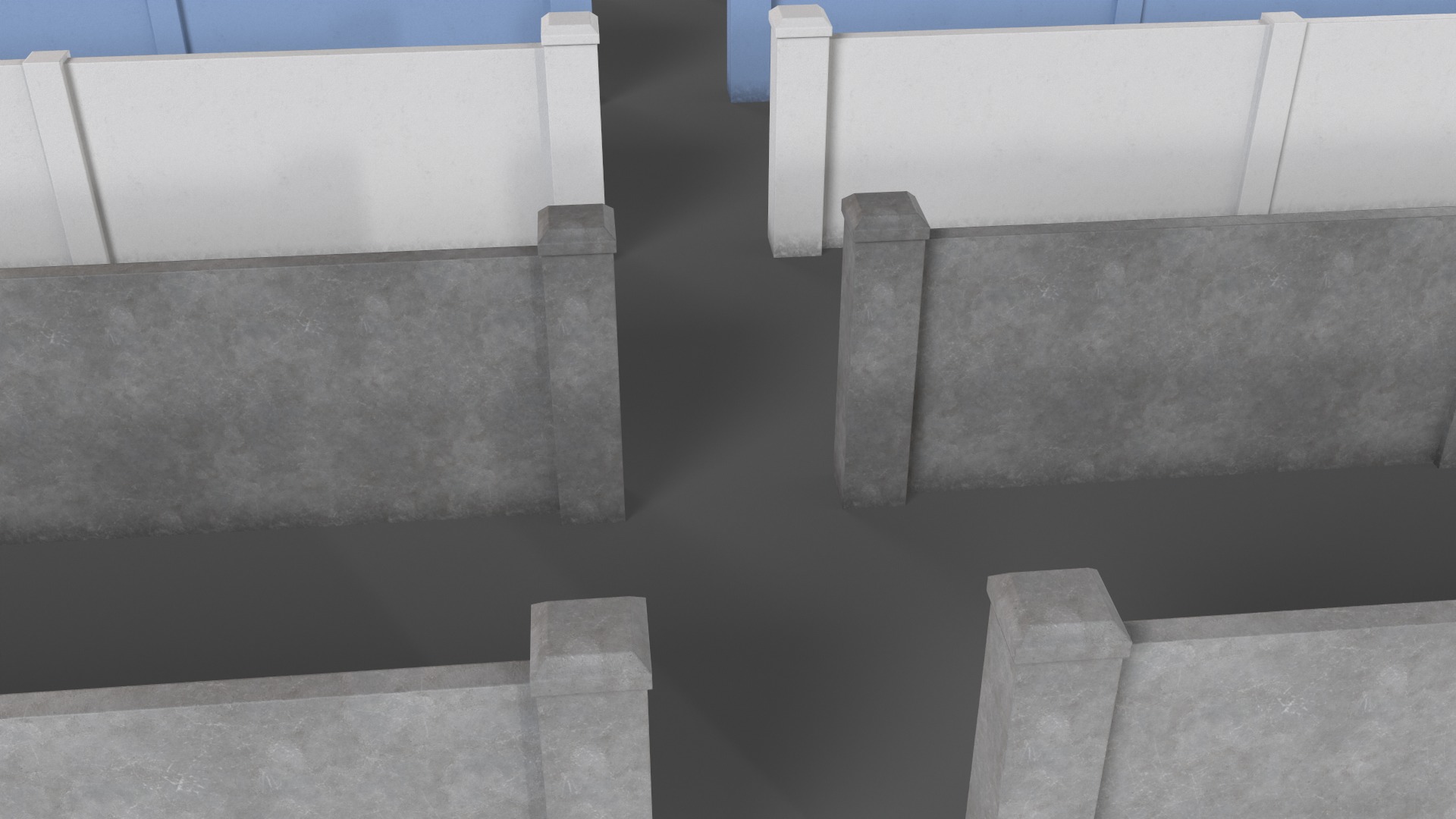 PBR Concrete Wall 3D Model Collection_31