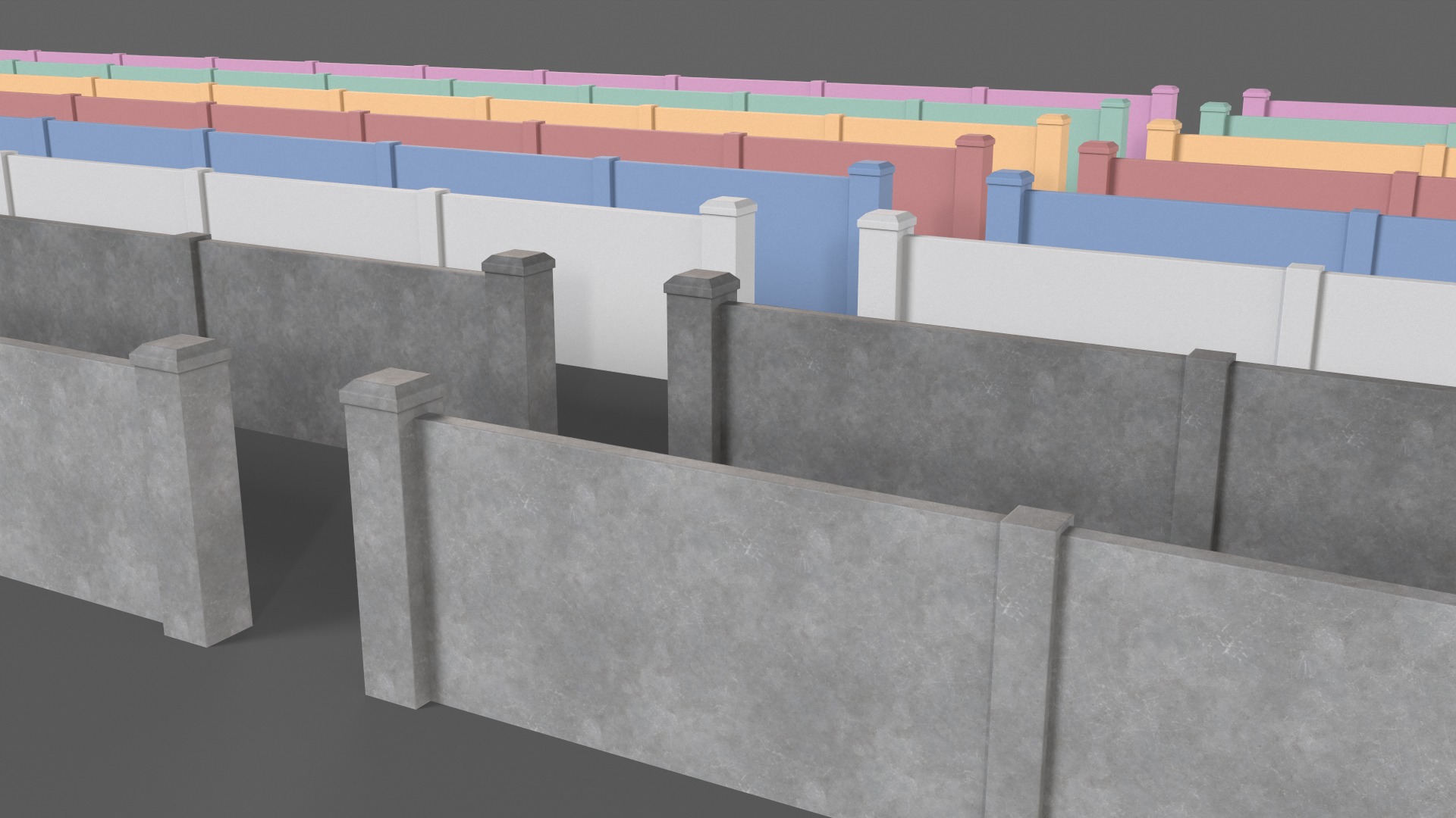 PBR Concrete Wall 3D Model Collection_28