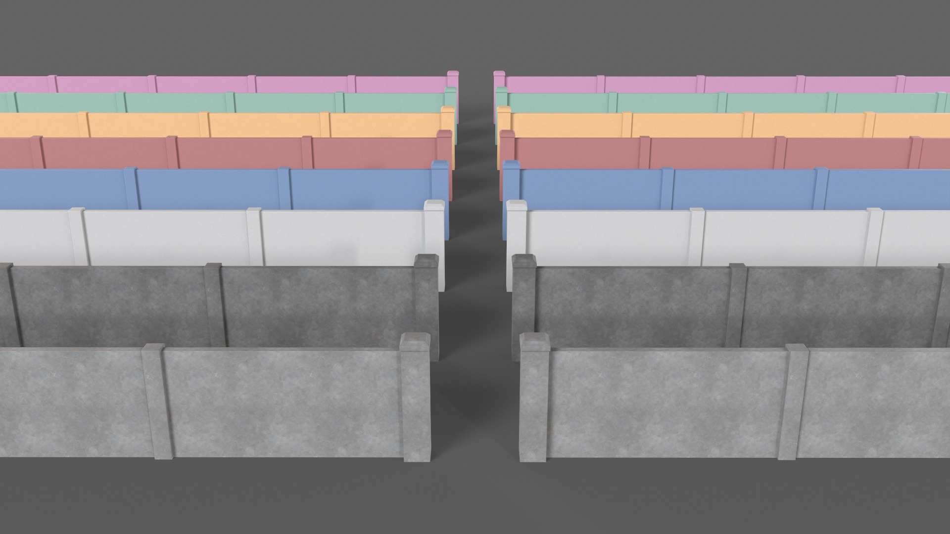 PBR Concrete Wall 3D Model Collection_24