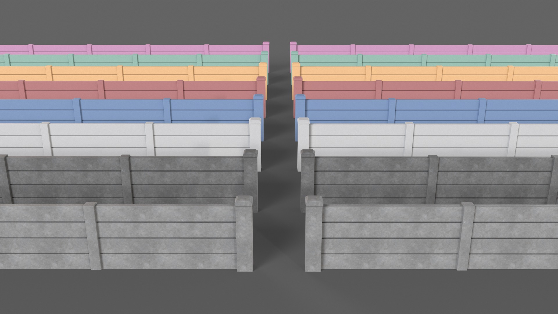 PBR Concrete Wall 3D Model Collection_8