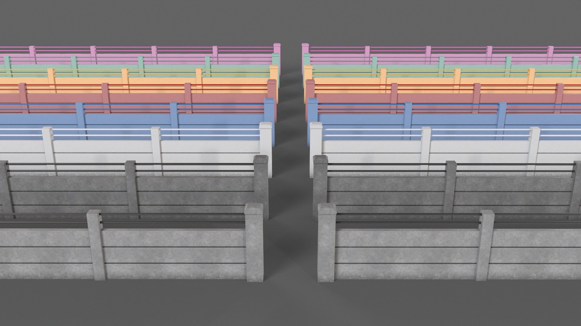 PBR Concrete Wall 3D Model Collection_33