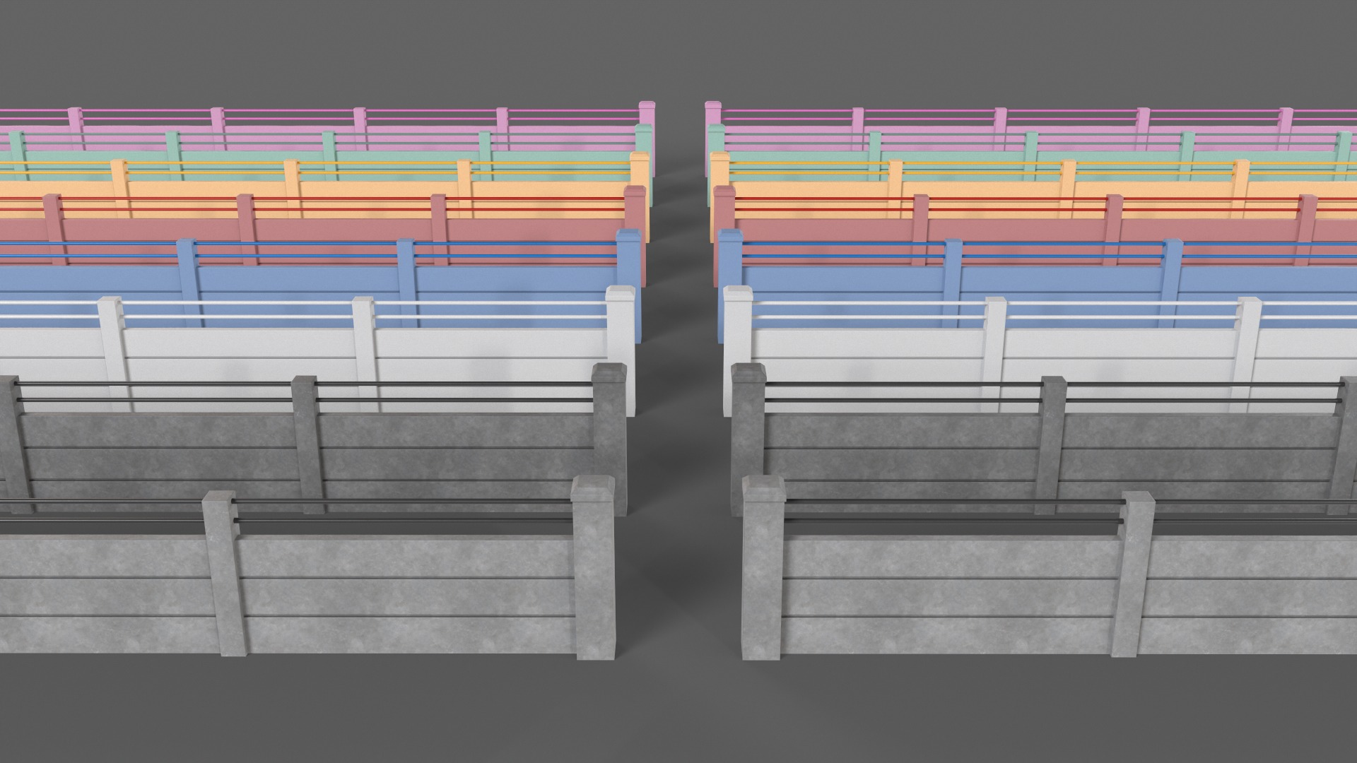 PBR Concrete Wall 3D Model Collection_32