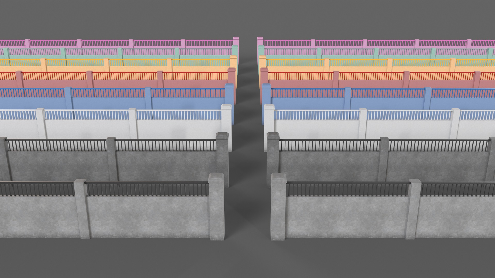 PBR Concrete Wall 3D Model Collection_49