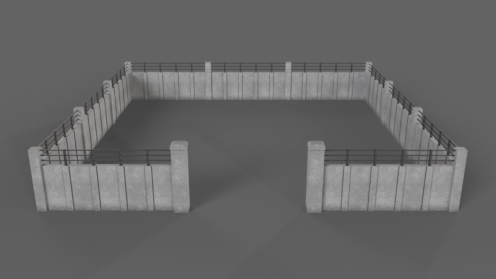 PBR Concrete Wall 3D Model Collection_60
