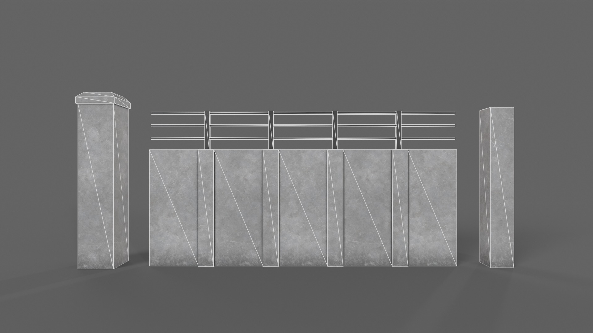 PBR Concrete Wall 3D Model Collection_57