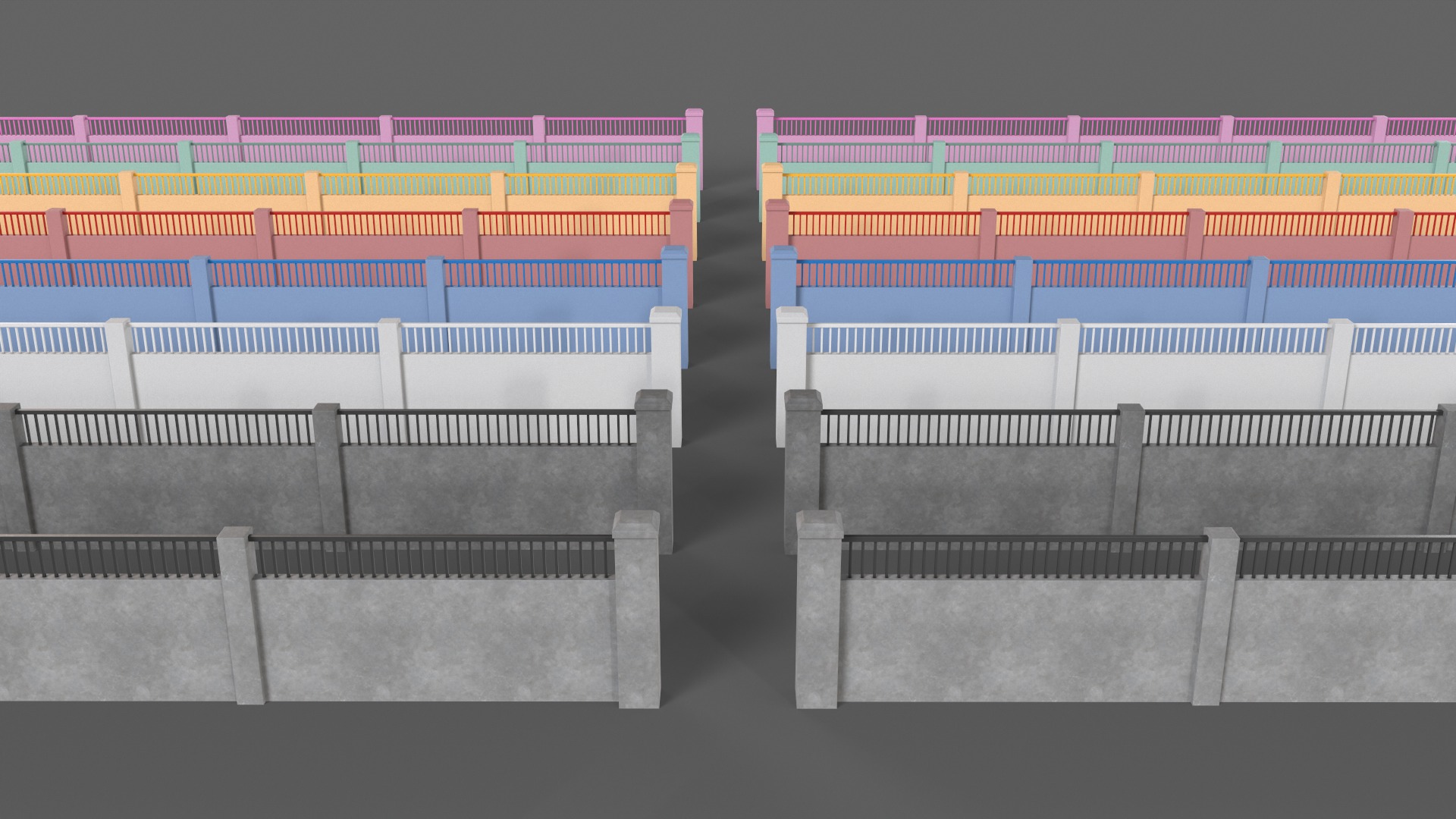 PBR Concrete Wall 3D Model Collection_48