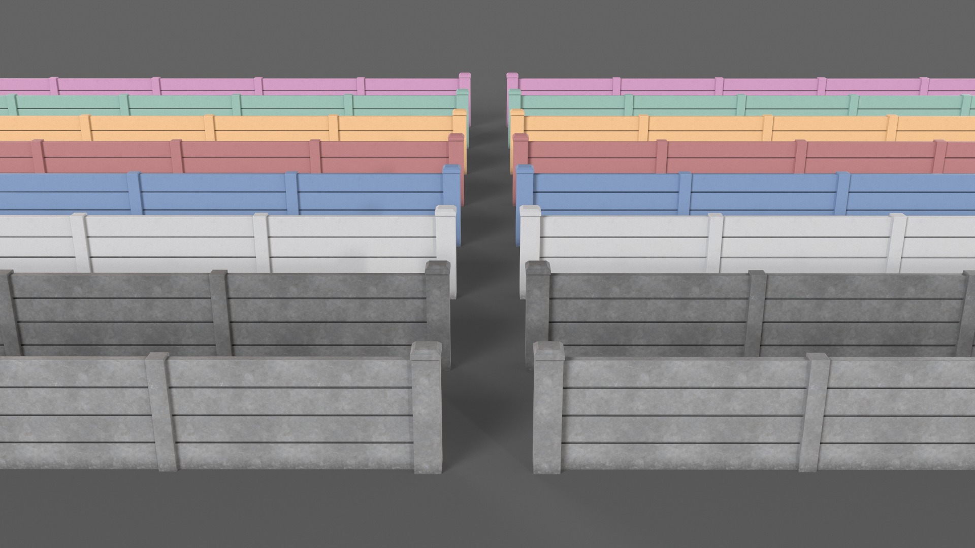 PBR Concrete Wall 3D Model Collection_9