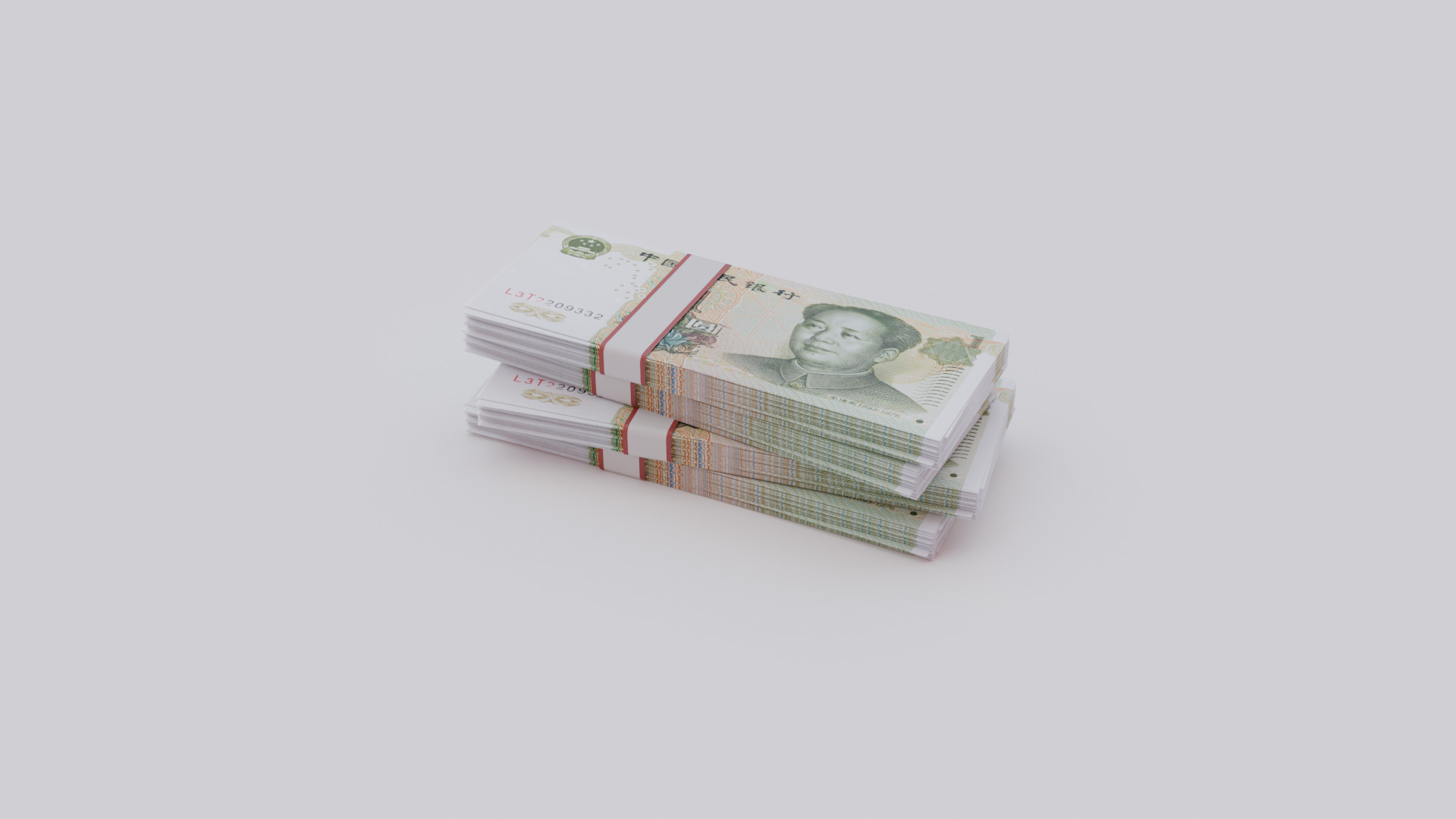 1 Chinese renminbi CNH Currency Low-poly 3D model_1