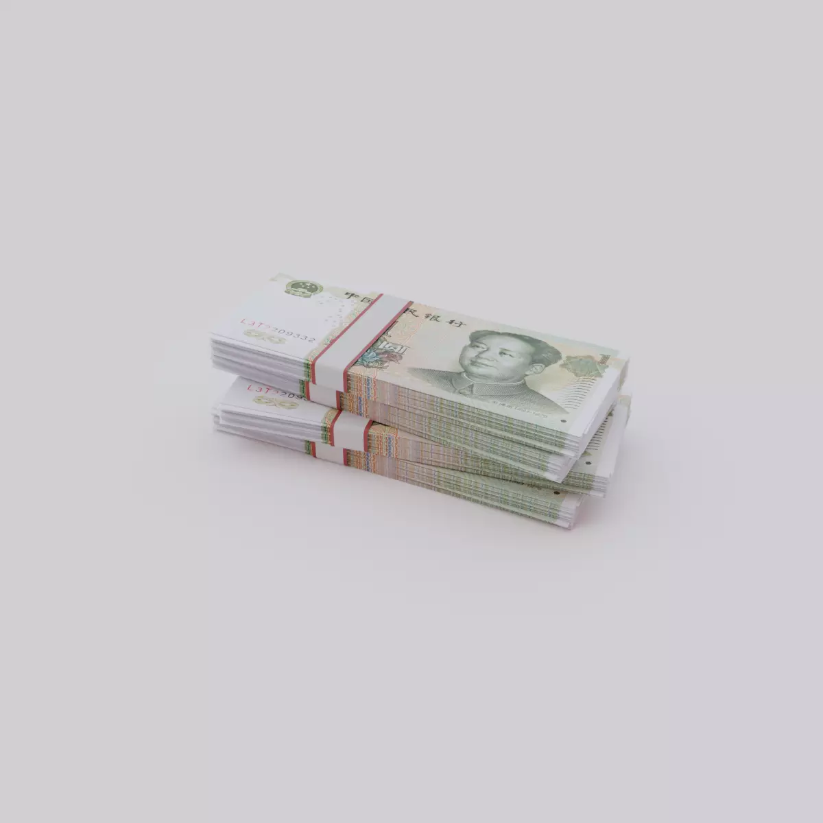 1 Chinese renminbi CNH Currency Low-poly 3D model_0