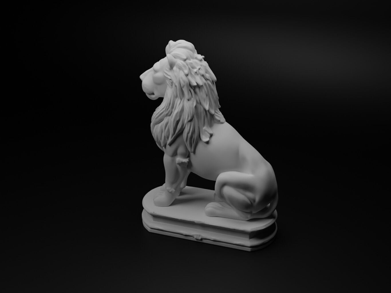 lion Animal Chess 3D print model_1