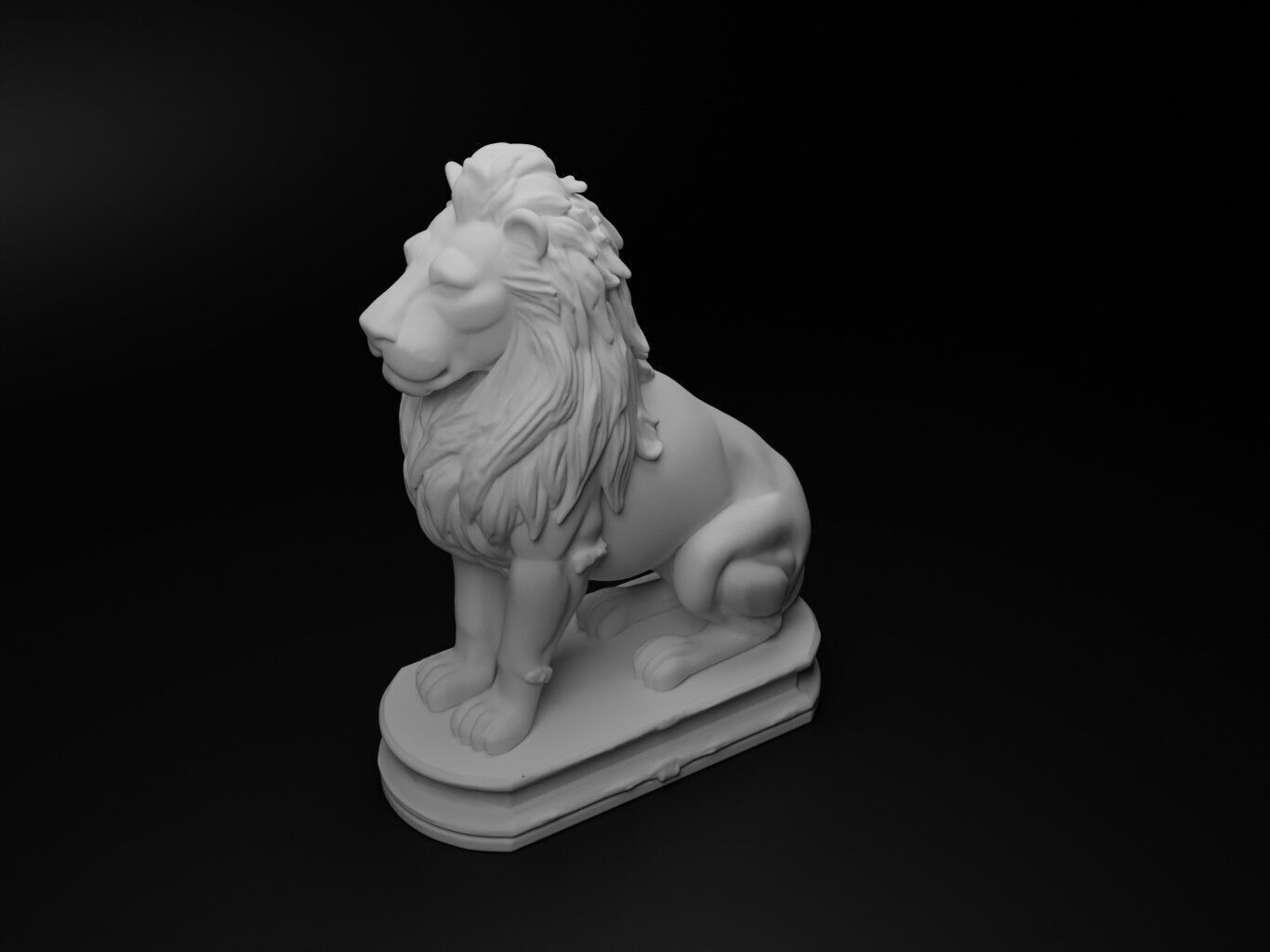 lion Animal Chess 3D print model_2