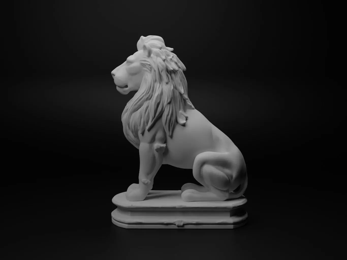 lion Animal Chess 3D print model_0
