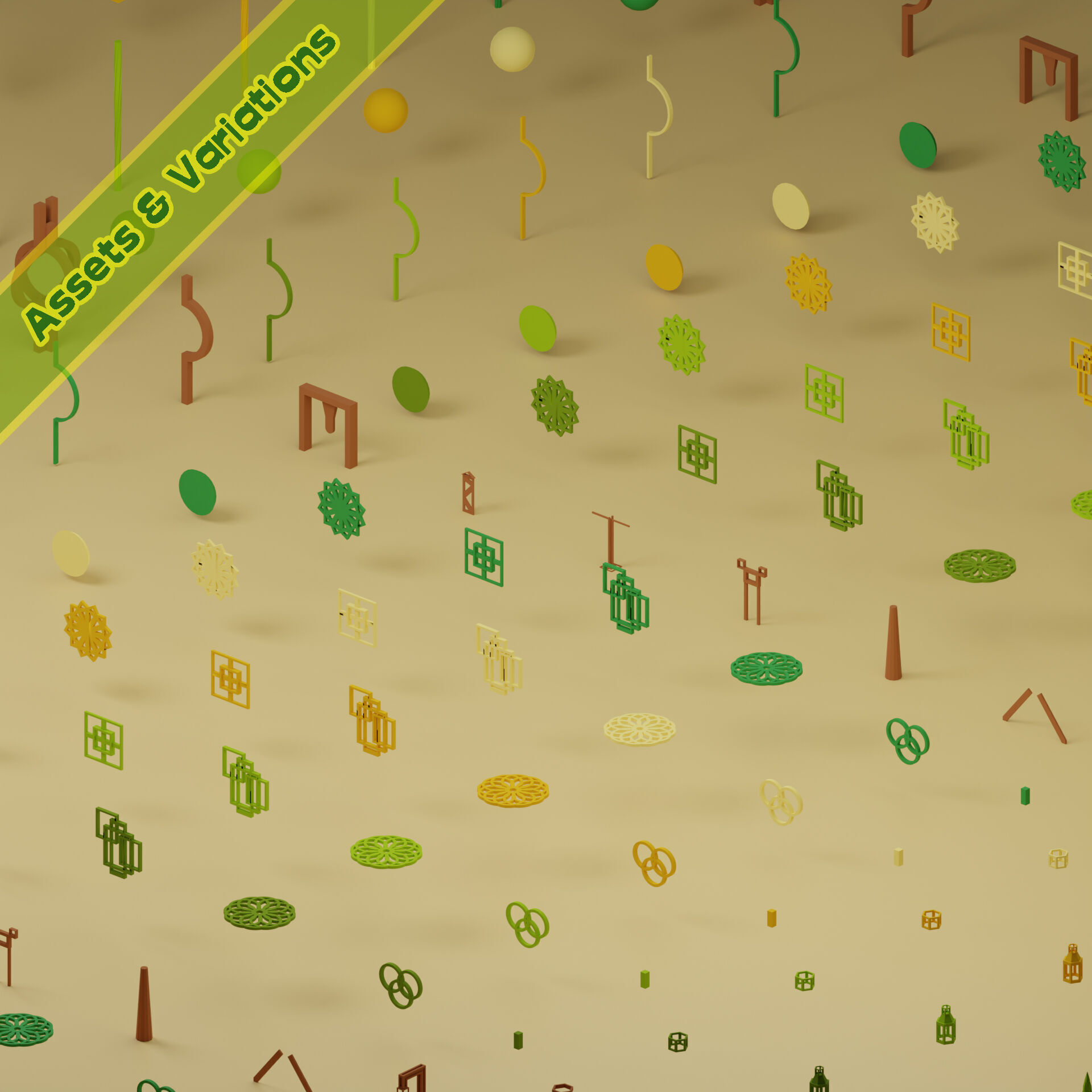 Low Poly Trees Collection - 25 trees  pack 7 Low-poly 3D model_1