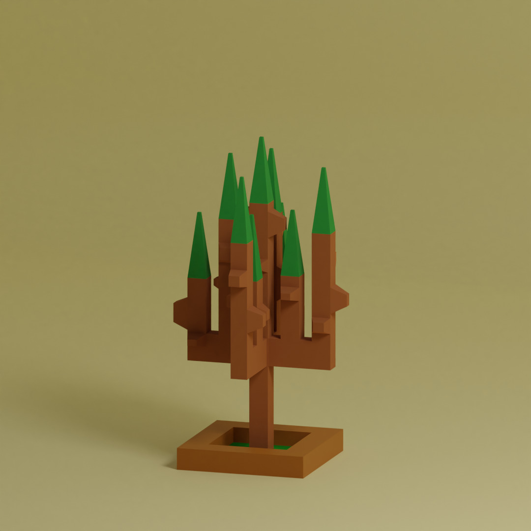 Low Poly Trees Collection - 25 trees  pack 7 Low-poly 3D model_12