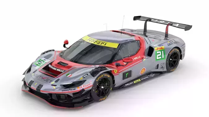 Ferrari 296 LMGT3 2025 WEC  3D model