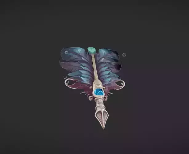 Ornate  feather shaped quill