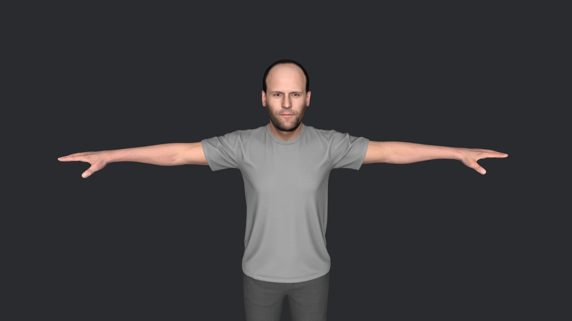 Jason Statham Hyper Realistic Full Body  Rigged 3D Character 3D model_14