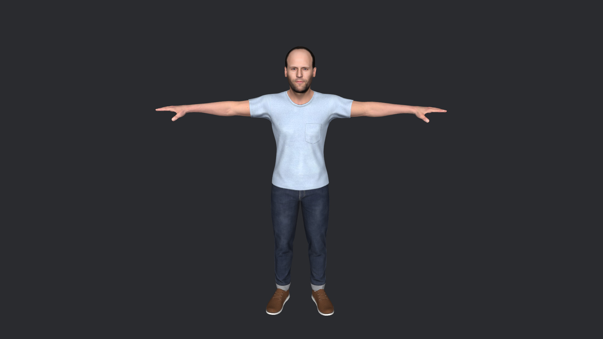 Jason Statham Hyper Realistic Full Body  Rigged 3D Character 3D model_4