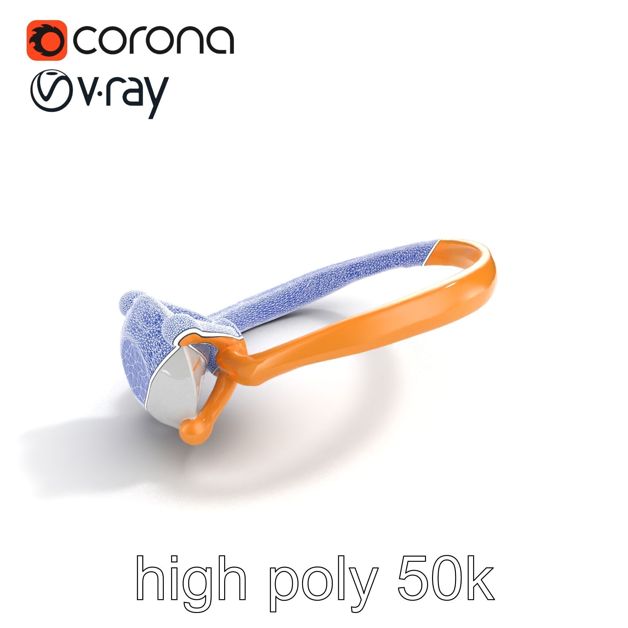 Exquisite Diamond Ring Rose Gold Band model pack Low-poly 3D model_29