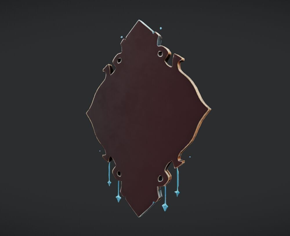 ornate emblem with detailed patterns 3D model_13