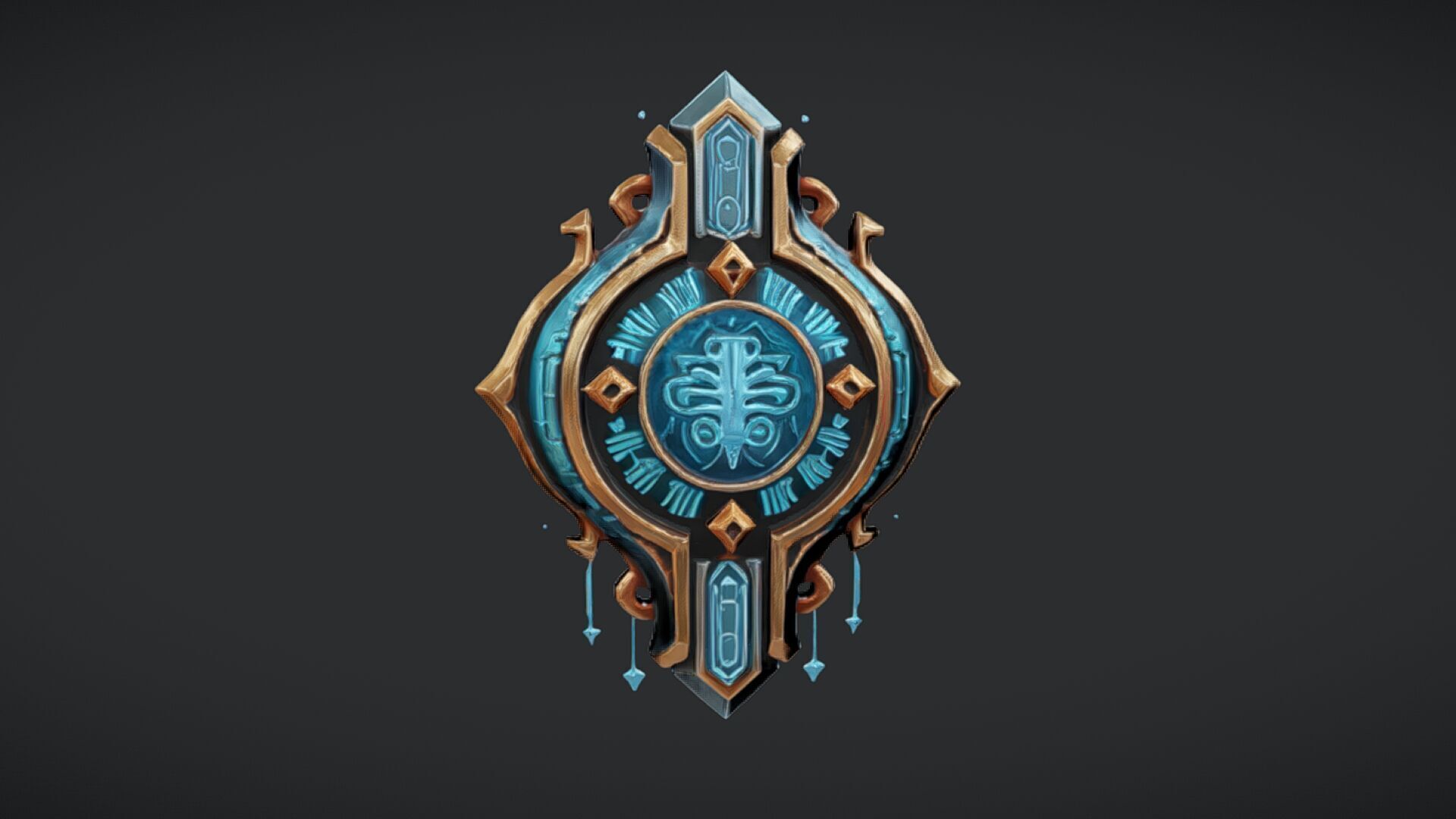 ornate emblem with detailed patterns 3D model_19